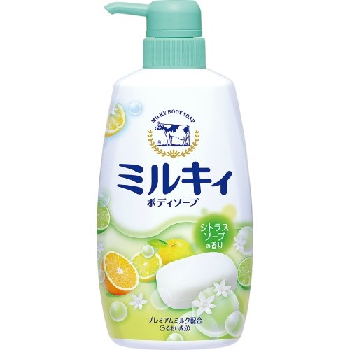 Hình ảnh của Sữa tắm hương hoa cam chanh milky body soap cow 550ml